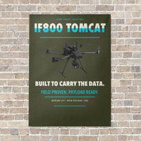 Thumbnail for Inspired Flight IF800 Tomcat vertical canvas print - no frame - green army background