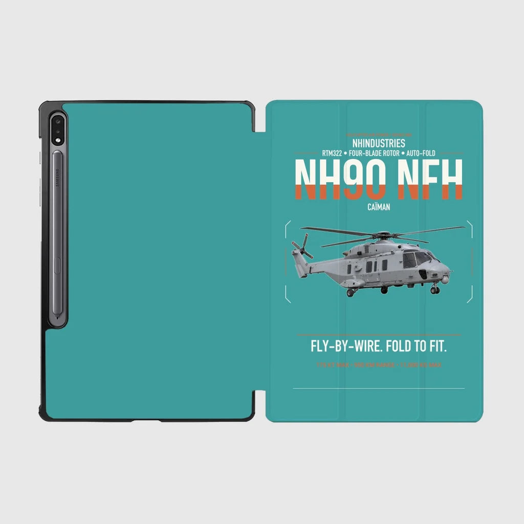 NHIndustries NH90 NFH Caïman design on turquoise samsung tablet tablet case