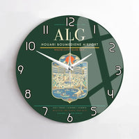 Thumbnail for Houari Boumediene Airport ALG Wall-Clock No-Frame - Dark Green