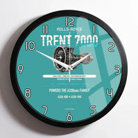 Thumbnail for TRENT 7000 design on turquoise framed wall clock