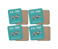 Thumbnail for EA-18G Growler design on turquoise 4 pieces set coaster