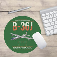 Thumbnail for B-36J Peacemaker design on green round mouse pad