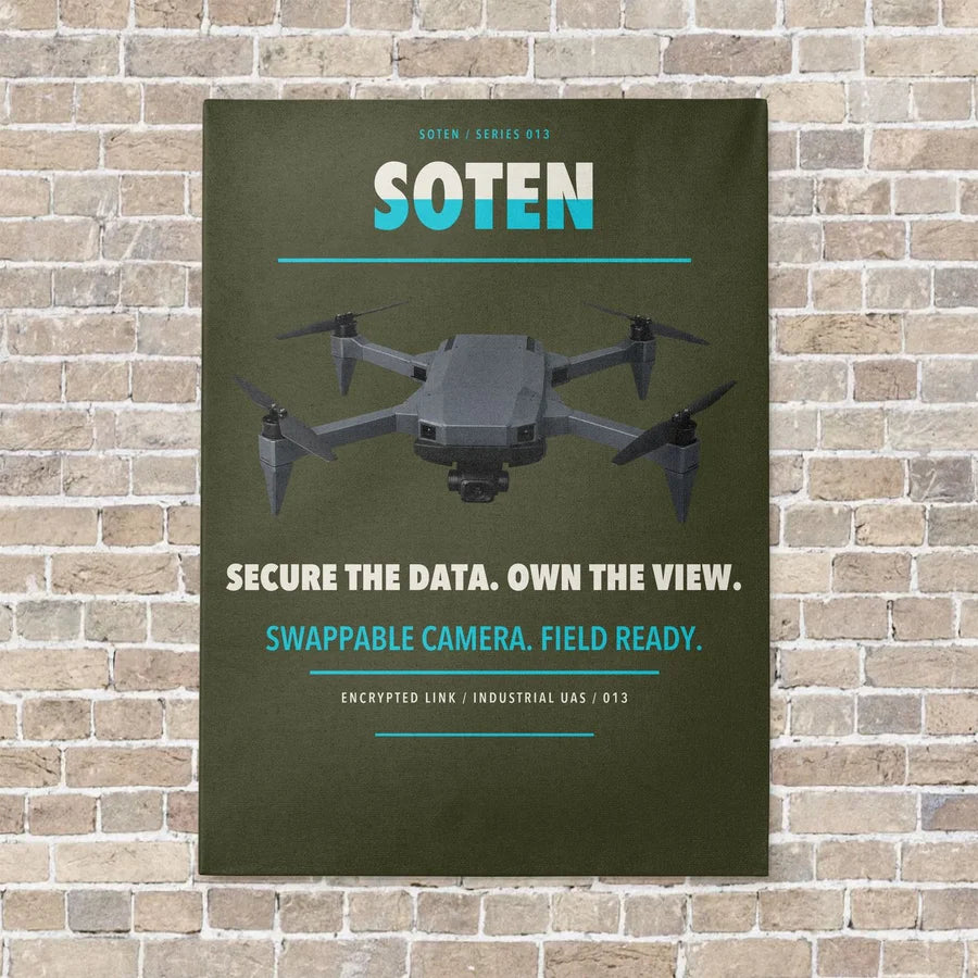 ACSL SOTEN vertical canvas print - no frame - green army background