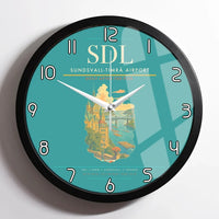 Thumbnail for Sundsvall-Timrå Airport (SDL) design on turquoise framed wall clock