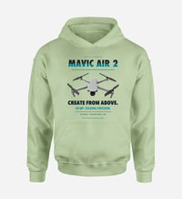 Thumbnail for DJI Mavic Air 2 design on light green hoodie single side