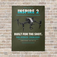 Thumbnail for DJI Inspire 2 vertical canvas print - no frame - green army background