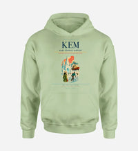 Thumbnail for Kemi-Tornio Airport (KEM) design on light green hoodie single-side print