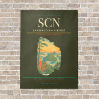 Thumbnail for Saarbrucken Airport SCN vertical canvas print - no frame - green army background
