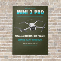 Thumbnail for DJI Mini 3 Pro vertical canvas print - no frame - green army background