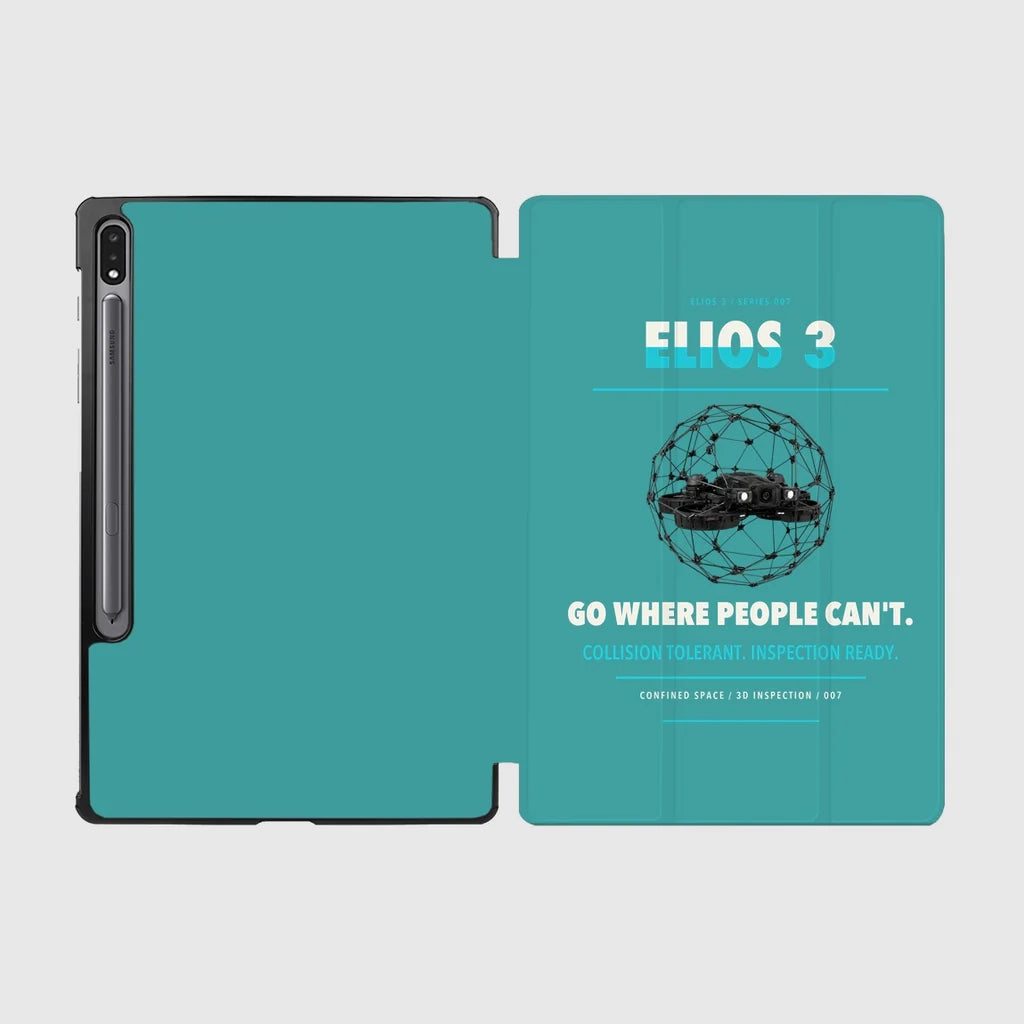 Flyability Elios 3 design on turquoise samsung tablet tablet case