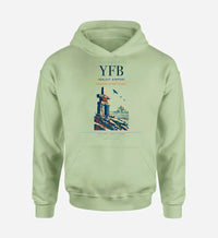 Thumbnail for Iqaluit Airport (YFB) design on light green hoodie single-side print