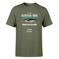 Thumbnail for Daher Kodiak 900 design on green army t-shirt, single-side print