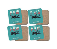 Thumbnail for P-61B Black Widow design on turquoise 4 pieces set coaster