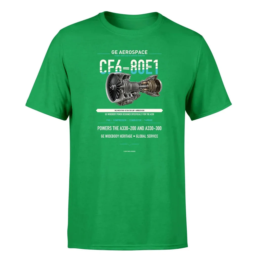 CF6-80E1 design on green single side