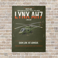 Thumbnail for Westland Lynx AH7 vertical canvas print - no frame - green army background