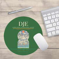 Thumbnail for Djerba-Zarzis International Airport (DJE) design on green round mouse pad
