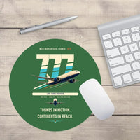 Thumbnail for Boeing 777F design on green round mouse pad