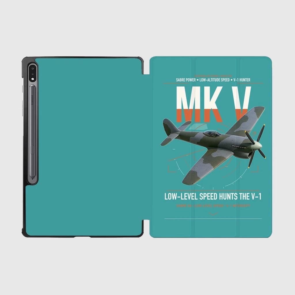 Hawker Tempest Mk V design on turquoise samsung tablet tablet case