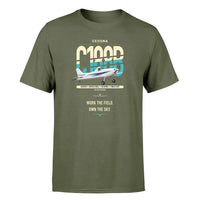Thumbnail for Cessna A188B AgTruck design on green army t-shirt, single-side print