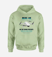 Thumbnail for DJI Mini 4K design on light green hoodie single side