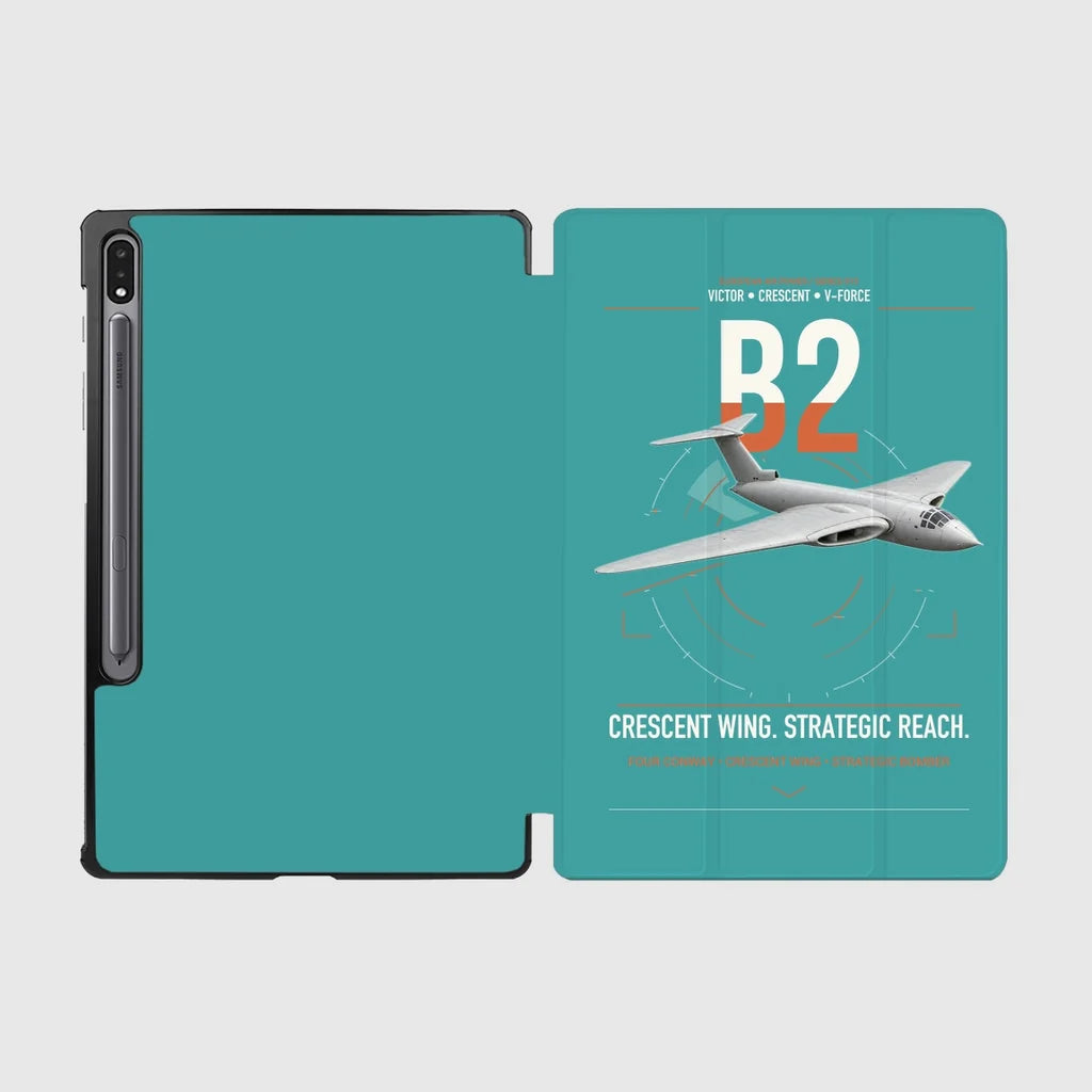 Handley Page Victor B2 design on turquoise samsung tablet tablet case