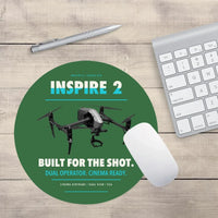 Thumbnail for DJI Inspire 2 design on green round mouse pad