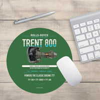 Thumbnail for TRENT 800 design on green round mouse pad