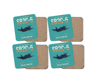 Thumbnail for SB2C-5 Helldiver design on turquoise 4 pieces set coaster