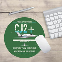 Thumbnail for Cessna Citation CJ2+ design on green round mouse pad