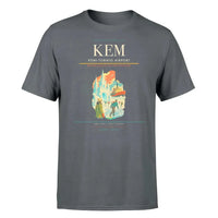 Thumbnail for Kemi-Tornio Airport (KEM) T-Shirt single-side front print in Gray | kemi-tornio-airport-kem-double-side-t-shirt