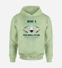 Thumbnail for DJI Mini 3 design on light green hoodie single side