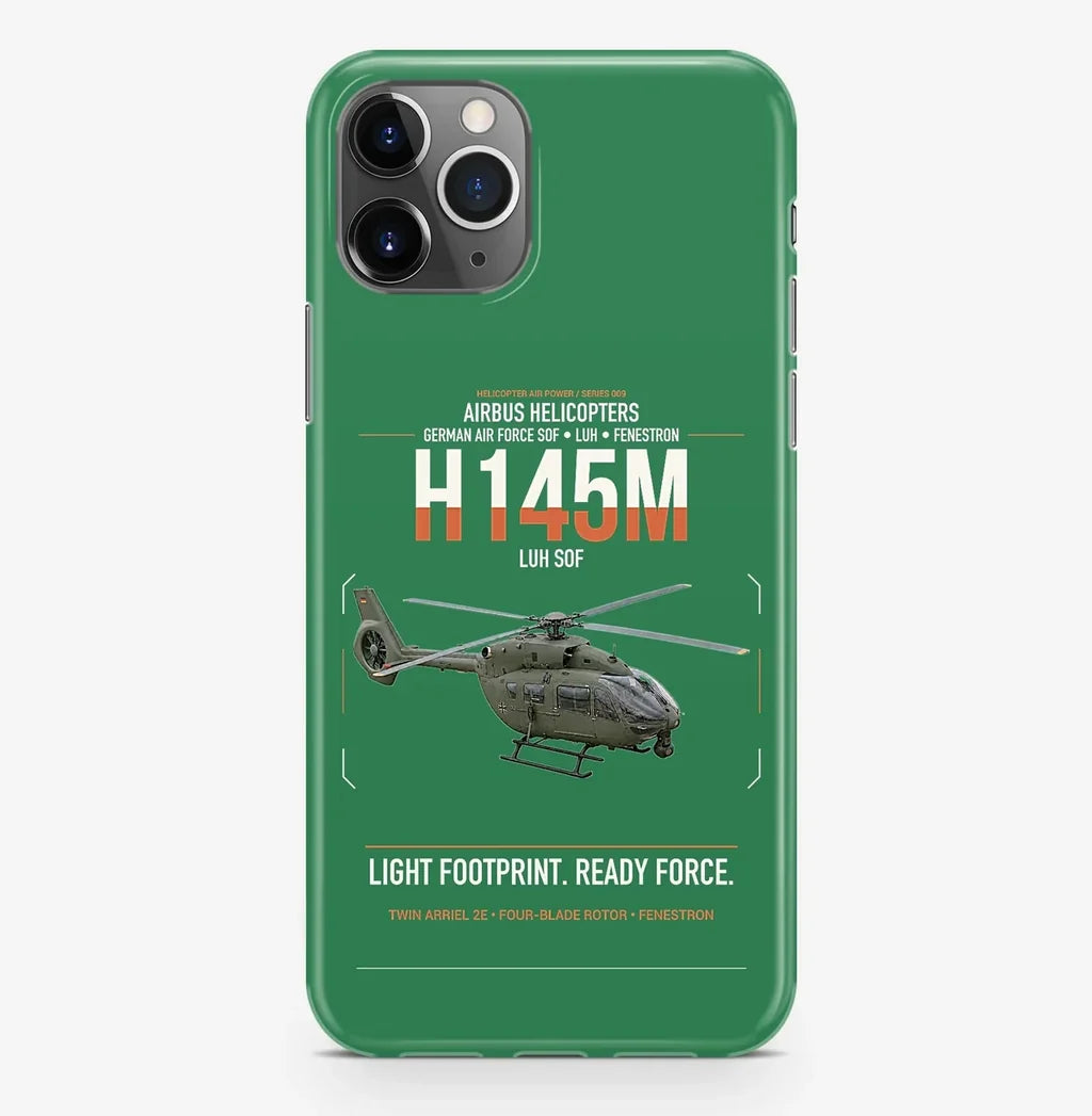 Airbus Helicopters H145M LUH SOF design on green magsafe iphone case, for iPhone Pro Max