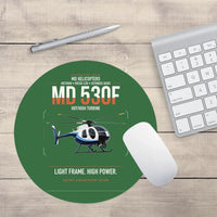 Thumbnail for MD Helicopters MD 530F design on green round mouse pad