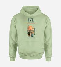 Thumbnail for Ivalo Airport (IVL) design on light green hoodie single-side print