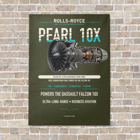 Thumbnail for PEARL 10X vertical canvas print - no frame - green army background