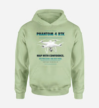 Thumbnail for DJI Phantom 4 RTK design on light green hoodie single side
