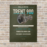 Thumbnail for TRENT 900 vertical canvas print - no frame - green army background