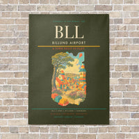 Thumbnail for Billund Airport BLL - Canvas No Frame - Green Army
