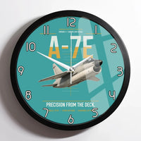Thumbnail for A-7E Corsair II design on turquoise framed wall clock