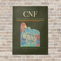Thumbnail for Tancredo Neves International Airport CNF — Belo Horizonte vertical canvas print - no frame - green army background