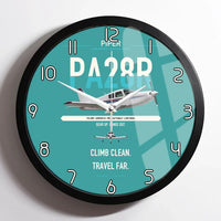 Thumbnail for Piper PA-28R Arrow III design on turquoise framed wall clock