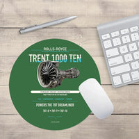 Thumbnail for TRENT 1000 TEN design on green round mouse pad