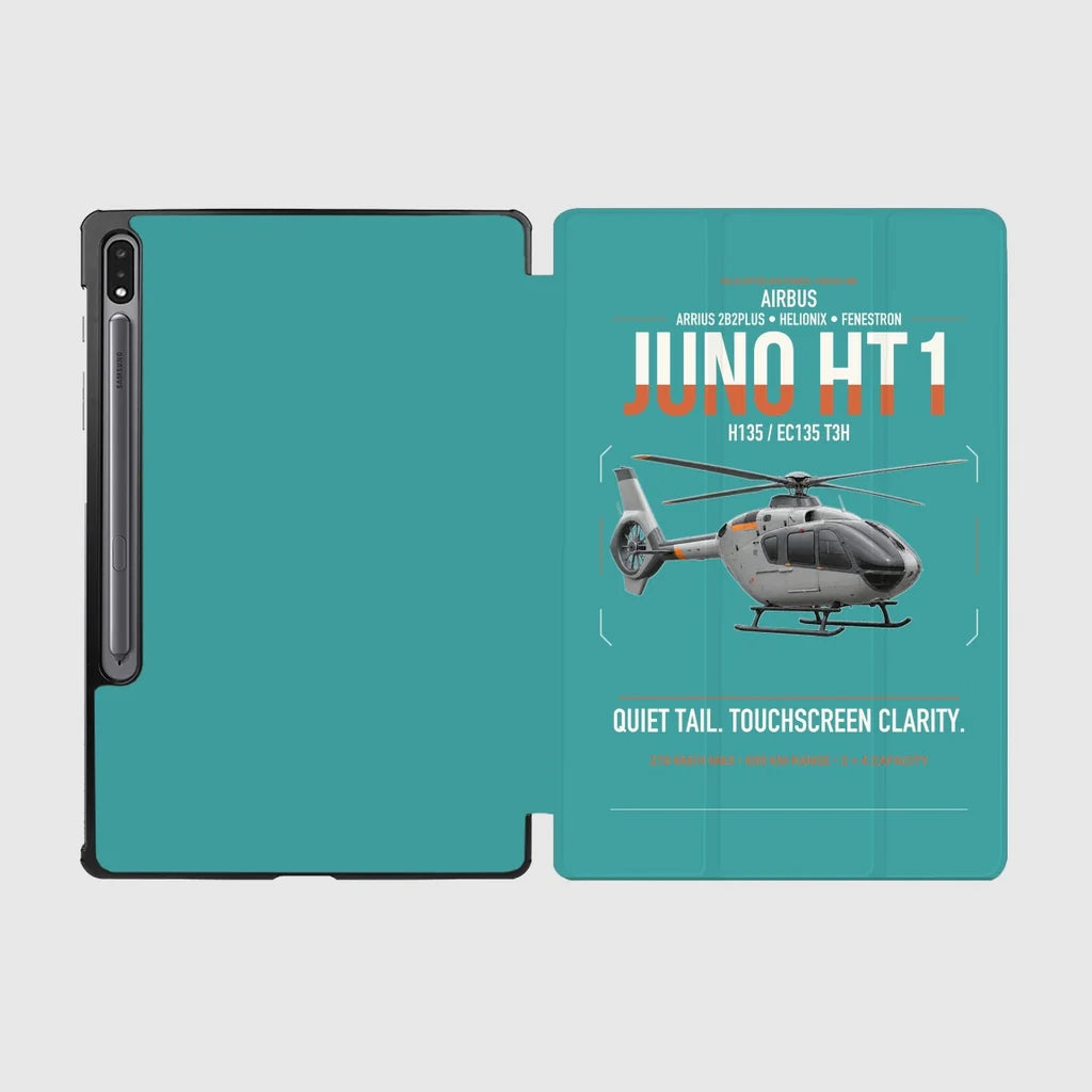 Airbus H135 Juno HT1 design on turquoise samsung tablet tablet case