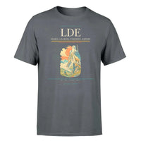 Thumbnail for Tarbes–Lourdes–Pyrénées Airport (LDE) T-Shirt single-side front print in Gray | tarbeslourdespyrénées-airport-lde-double-side-t-shirt