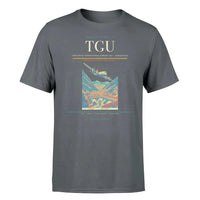 Thumbnail for Toncontín International Airport (TGU) T-Shirt single-side front print in Gray | toncontín-international-airport-tgu-double-side-t-shirt