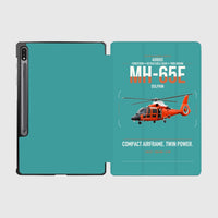Thumbnail for Airbus MH-65E Dolphin design on turquoise samsung tablet tablet case