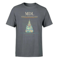 Thumbnail for Mandalay International Airport (MDL) T-Shirt single-side front print in Gray | mandalay-international-airport-mdl-double-side-t-shirt
