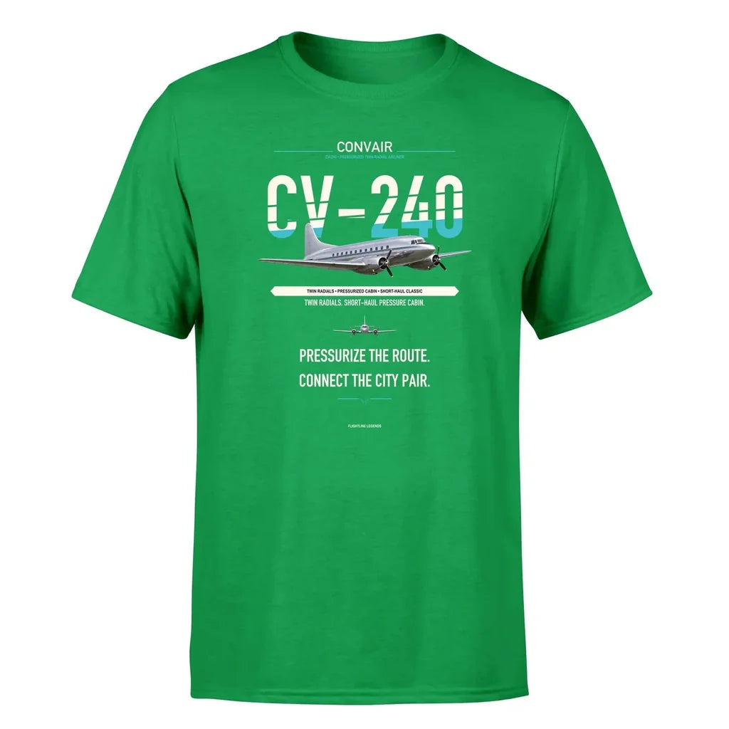 Convair CV-240 design on green single side
