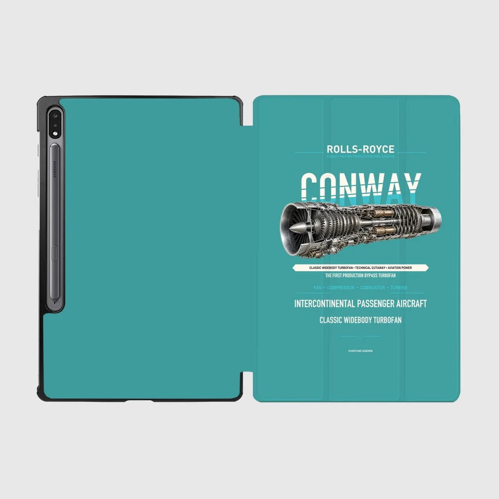 CONWAY design on turquoise samsung tablet tablet case