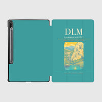 Thumbnail for Dalaman Airport (DLM) design on turquoise samsung tablet tablet case